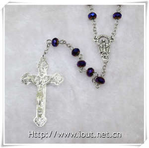 Bright Color Catholic Rosary, Beautiful Beads Rose Rosary, Catholic Crucifix (IO-cr373)